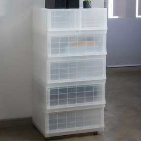 Modułowy pojemnik Wave twin Mist bez kółek 54,6 x43,4 x 22 cm, szeroki - 2 szuflady