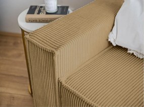 Fotel z podnóżkiem SMART SET, musztardowy