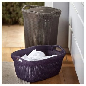 Ciemnoszary kosz na pranie Curver Knit Hamper, 57 l