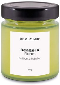 Zapachowa sojowa świeca czas palenia 35 h Fresh Basil &amp; Rhubarb – Remember