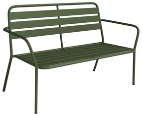 Metalowa ławka ogrodowa - Khaki - MIRMANDE