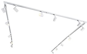 Nowoczesny system szynowy 1-fazowy z 14 reflektorami biały - Jeana