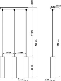 Szara lampa wisząca betonowa Fadre – Sollux