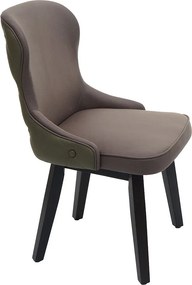 Krzesło do jadalni MCW-M60 (zestaw 6 sztuk),  ciemnozielono-szary