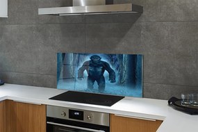 Szklany Panel Goryl wśród Leśnych Drzew