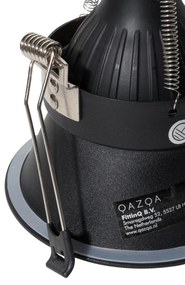 Zewnetrzna Set van 6 moderne inbouwspots zwart met goud GU10 70mm IP44 - Dept Nowoczesny Oswietlenie zewnetrzne