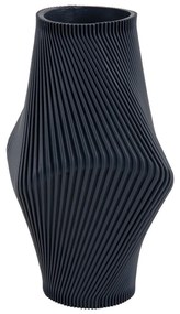 Ciemnoniebieski wazon z żywicy polimerowej (wysokość 30 cm) Twisted Rib – PT LIVING