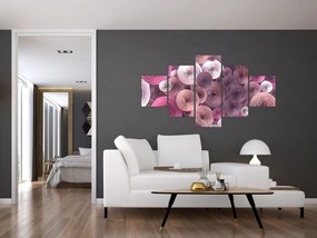 Abstrakcyjny obraz kwiatów róży (125x70 cm)