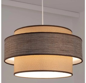 Żyrandol na lince GRACE 1xE27/60W/230V śr. 40 cm beżowy/brązowy