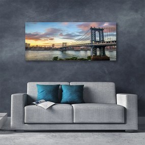 Obraz na płótnie Stalowy Gigant nad Rzeką