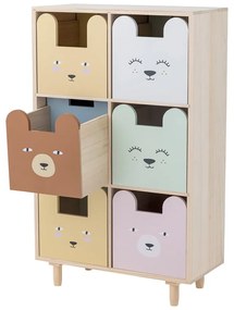 Niska komoda dziecięca z litego drewna paulowni w naturalnym kolorze 25,5x88,5 cm Calle – Bloomingville Mini