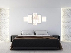 Obraz - Line art monstera N⁰1 (125x70 cm)