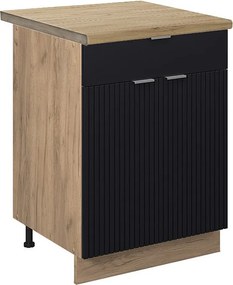 Szafka dolna do kuchni czarne paski 60x60x82 fame-line