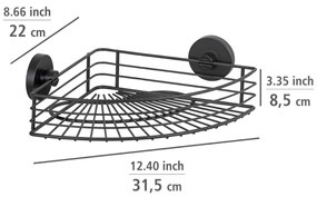 Narożna półka pod prysznic BARI Vacuum-Loc, metalowa, WENKO