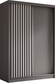 Szafa LAMELLO - Szary / Lamele Białe / Bez lustra / Bez szuflad / 150 cm
