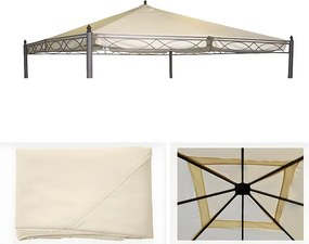 Wymiana pokrycia dachu pergoli Calpe III,  kremowy