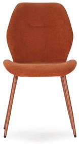 Tapicerowane krzesła zestaw 4 szt. w kolorze terakoty Ansu – Marckeric