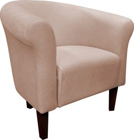 Fotel Milo tkanina Mikrofaza stylowy fotel do salonu i sypialni : Kolor nogi - Venge, Kolor tkaniny - 2 MIKROFAZA, Wysokość nogi - 20 cm