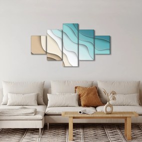 Abstrakcyjny obraz wybrzeża morskiego (125x70 cm)