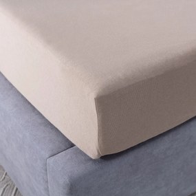 Prześcieradło jersey z gumką Jerry 90x200cm beige