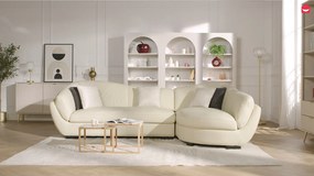 Kanapa narożna 5-osobowa CAIPI z bawolej skóry – kolor brązowy – Narożnik lewostronny marki Pascal Morabito