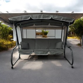 Bujana huśtawka do ogrodu wolnostojąca Nepal MAS-4026 szary