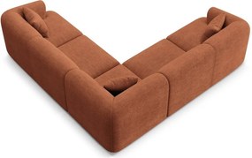 Sztruksowy narożnik w kolorze terakoty Campi – Cosmopolitan Design