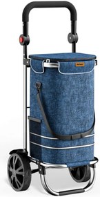 Torba na zakupy na kółkach EASY, 50l, niebieska Jurhan