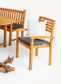 Doppler TAMAN 4 FSC® - ogrodowe krzesło sztaplowane z drewna tekowego - (N373) TOWAR PO ZWROCIE