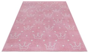 Różowy dywan dziecięcy 120x170 cm Crowns – Hanse Home