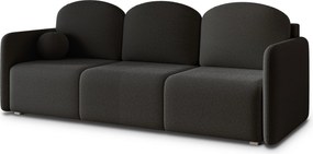 Masseno Sofa SUVI III z funkcją spania i pojemnikiem na pościel, Rozkładana sofa - Czarny, QUELLE 100