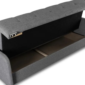 Sofa z Funkcją Spania ARIA Wersalka Rozkładana Dwuosobowa Szara Nowoczesna do Salonu