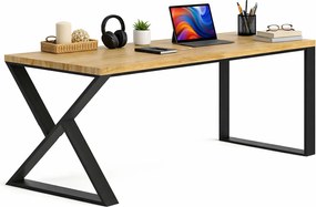 Dębowe biurko industrialne 150 x 80 E0-N04