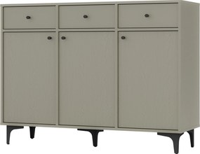 Komoda TORINO - Zielony / Wysokość 94 cm / 125 cm / 3 szuflady