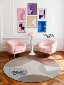 Beżowy wełniany okrągły dywan tkany ręcznie ø 200 cm Hackney Clarissa – Ted Baker