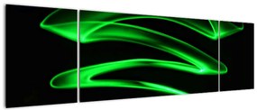 Obraz - neonowe fale (170x50 cm)