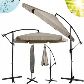 Składany parasol ogrodowy Floriva YN7011-LG, jasny szary