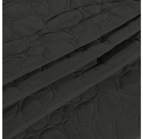 Ciemnoszara narzuta na łóżko ze wzorem STONE Rozmiar: 200 x 220 cm
