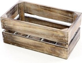 Skrzynia DIVERO Vintage, brązowa opalona 42 cm x 23 cm