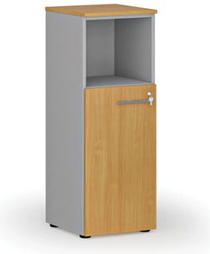 Szafa biurowa kombinowana PRIMO GRAY, 400 x 420 x 1087 mm, szary/buk