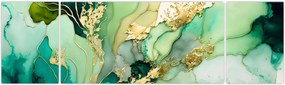 Obraz - Zielona abstrakcja (170x50 cm)