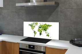 Szkło Ozdobne do Kuchni Zarys Mapy na Zielonej Trawie