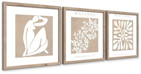 Obrazy zestaw 3 szt. 30x30 cm Matisse – Styler
