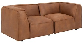 Koniakowa sofa z imitacji skóry 208 cm Fairfield Kentucky – Bonami Selection