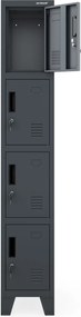 Szafa skrytkowa socjalna BHP antracytowa ROBERT 1 Plus 292 x 1720 x 450 mm
