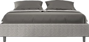 Łóżko bez stelaża tapicerowane 160x210 tkaniny Aragona 1 Biały Azelia