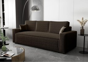 BEDANTE Sofa AMBRO Poso 06 z funkcją spania, ciemnobrązowy, sofa z pojemnikiem, skrzynia na pościel, kanapa do salonu, kanapa, sofa, sofa z funkcją spania