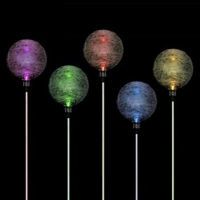 Komplet 5 x lampa ogrodowa Garth solarna LED w kształcie kuli (zmienia kolory)