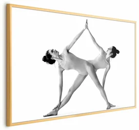 Plakat Joga 90x60 cm z ramą złotą bez marginesu ARTGEIST B