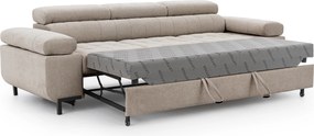 Sofa trzyosobowa Tyrion z funkcją spania - beżowy szenil Vibe 08